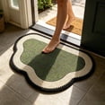 thumbnail image 5 of PYURTEP Wavy Cloud Bathroom Rugs, Non-Slip Diatomite Bath Mat, Absorbent Quick Dry Floor Mat for Bathroom, Indoor, Outdoor, Green, 5 of 8