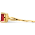 thumbnail image 4 of 14K Yellow Gold Ruby Birthstone Ring (Size 7) Made In India xbr232, 4 of 5