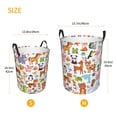 thumbnail image 3 of Susaid Animal Cartoon Style Print Waterproof Oxford Cloth Storage Circular Laundry Hamper BasketCapacity for Home-Small, 3 of 6