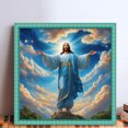 thumbnail image 2 of Kit Punto Cruz Con Jesús Hilo Algodón Ecológico Bordado 11CT Art40x40cm, 2 of 9