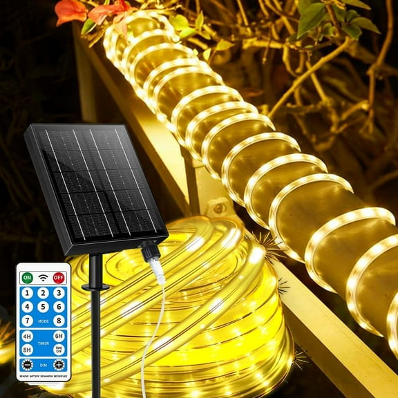 Solar-Powered IP65 Waterproof String Lights - 8 Modes LED Fairy Lights with Multiple Color Options for Outdoor/Indoor Decoration