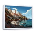 thumbnail image 3 of Designart "Italian Coastal Village Views II" Extra Large Landscapes Framed Wall Art - Global Blue Landscape Italy Bedroom Framed Canvas Wall Art, 3 of 7