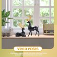 thumbnail image 3 of 2pcs decoración de renos decoración navideña figuras de ciervos decoraciones de escritorio de resina, 3 of 5