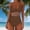 Brown, variant on One Piece Swimsuits for Women Tummy Control Bathing Mesh Panel Suit with Adjustable Strap White
