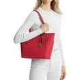 thumbnail image 4 of Michael Kors Women's Charlotte Large Saffiano Leather Top-Zip Tote Bag 35T0GCFT7L-Bred, 4 of 6