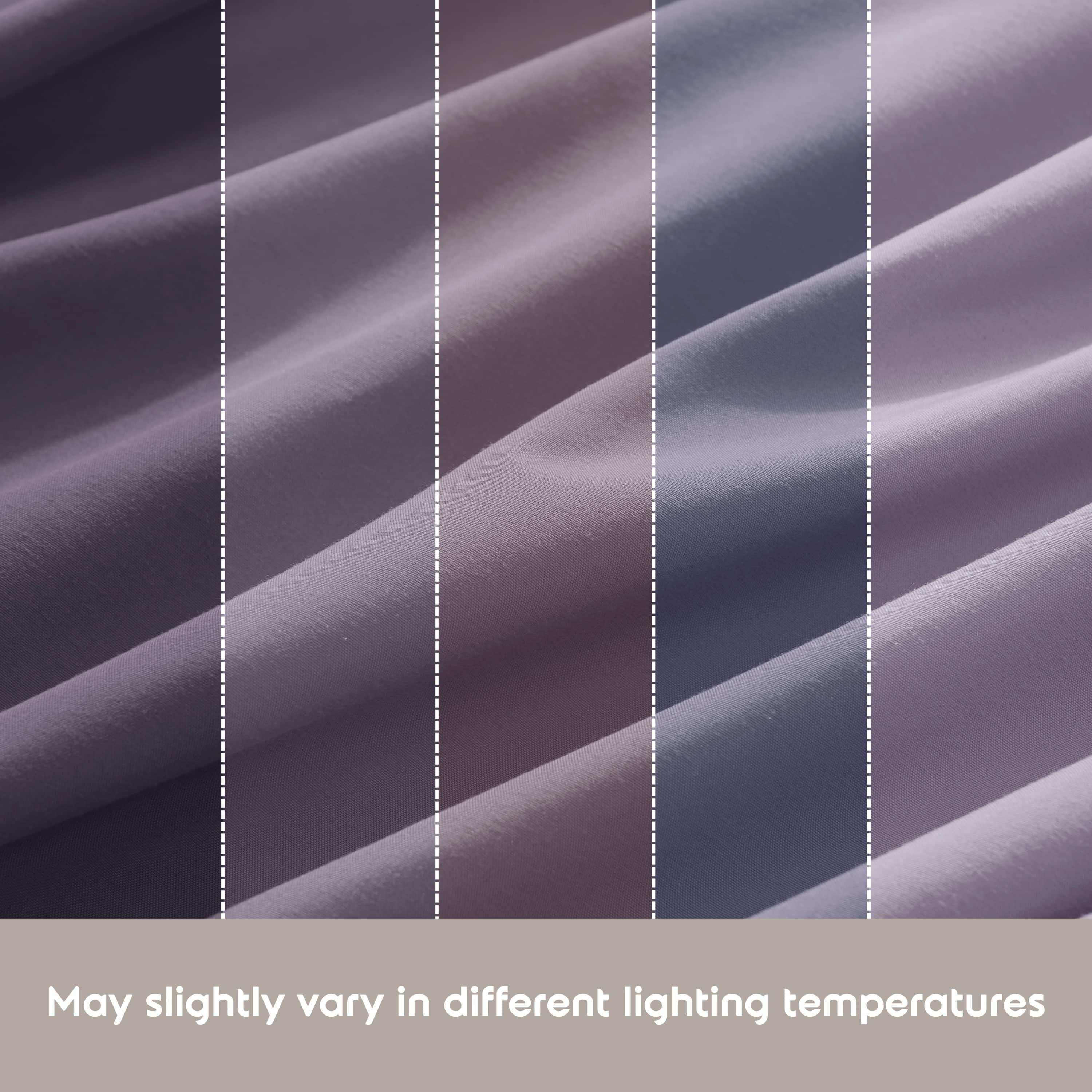 Lammaloe California King Sheets Set, Hotel Style Deep Pocket 4 Piece Bed Sheets, Luxury Soft Microfiber Sheet Sets, Grayish Purple