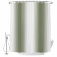 thumbnail image 2 of Dark Green Waterproof Fabric Shower Curtain,Modern Gradient Vertical Stripes Geometric Waterproof Fabric Shower Curtain for Bathroom Curtains Bathtubs Shower Curtains with 12 Hooks Extra Long 72x96, 2 of 8