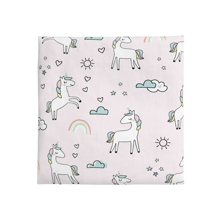 NoJo Pink Unicorn Mini Portacrib fitted sheet