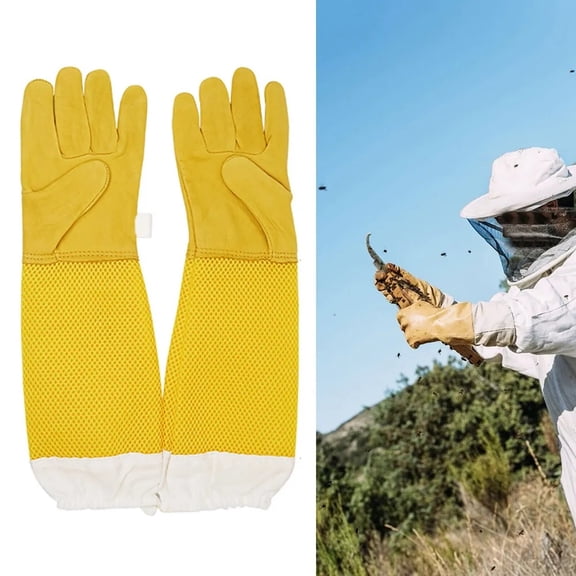 Beekeeping Gloves Protective Sleeves Breathable Anti Bee/Sting Long Gloves For Beekeeper Beekeeping Tools-L