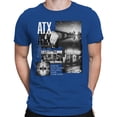 thumbnail image 2 of ATX Austin Landmarks Cityscape Men's Royal Blue T-shirt, 2 of 3