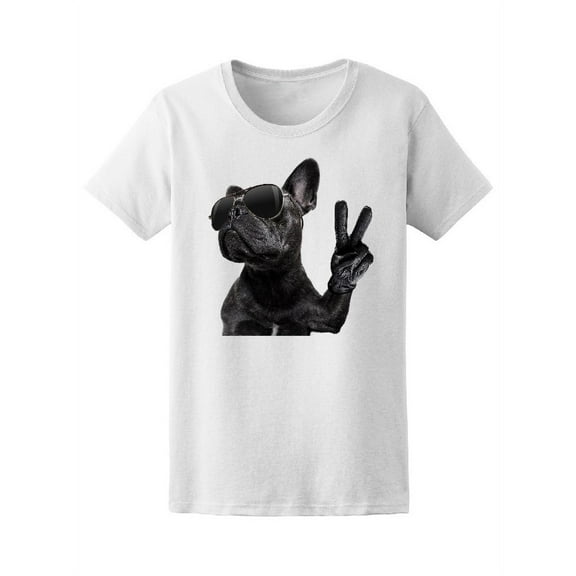 Cool Posing French Bulldog T-Shirt Women -Image by Shutterstock, Female Small