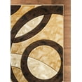thumbnail image 2 of GLORY RUGS Area Rug Modern 8x10 Brown Circles Geometry Soft Hand Carved Contemporary Floor Carpet Fluffy Texture for Indoor Living Dining Room and Bedroom Area, 2 of 5