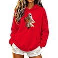 thumbnail image 2 of Halloween Hoodies for Women Ghost Holding Pumpkin Graphic Sweatshirt Long Sleeve Pullover Tops Fall Casual Athletic Activewear with Drawstring Pocket, 2 of 5