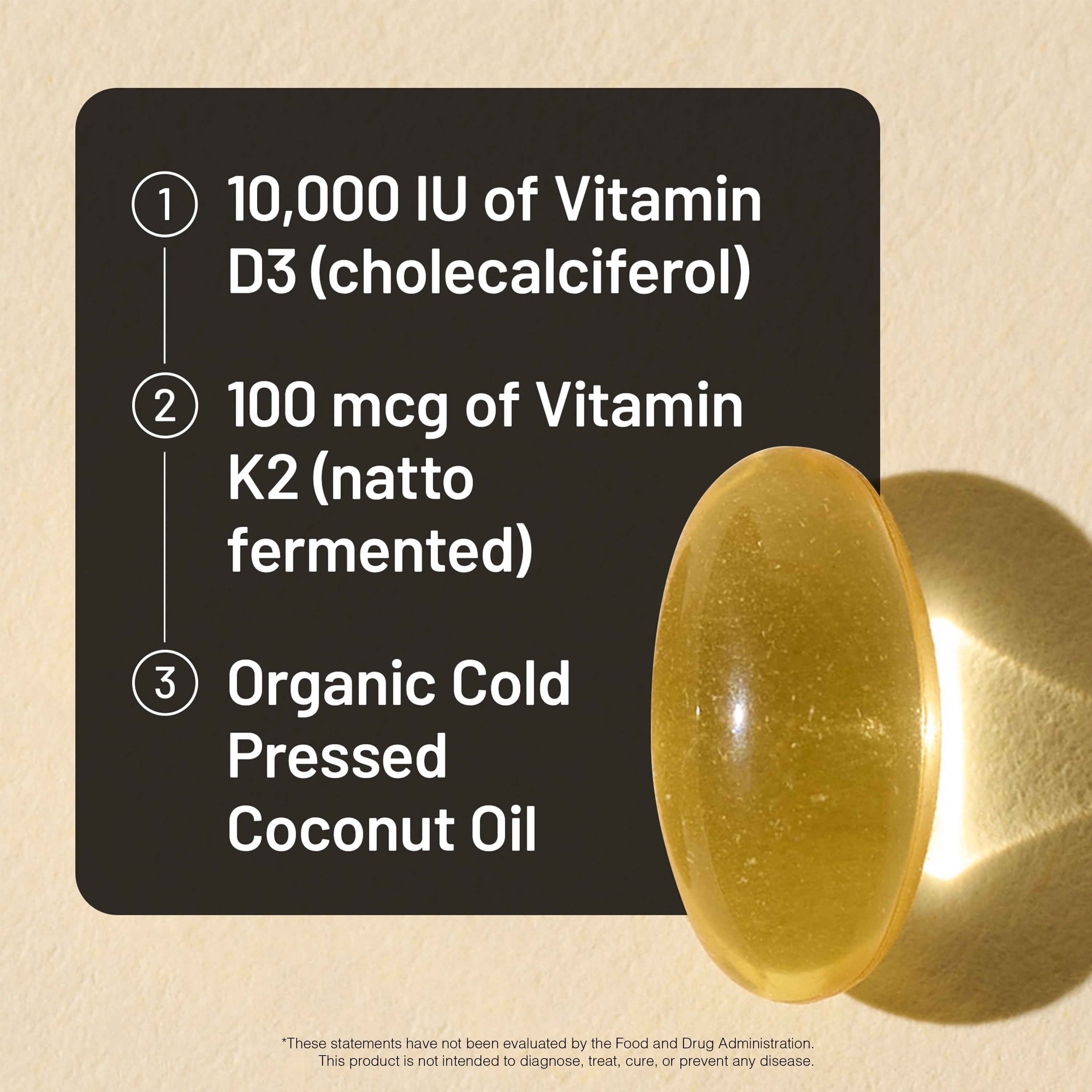 NatureWise Vitamin D3 10,000 IU + K2 (MK-7) - Non-GMO - 90 Mini Softgels[90-Day Supply]
