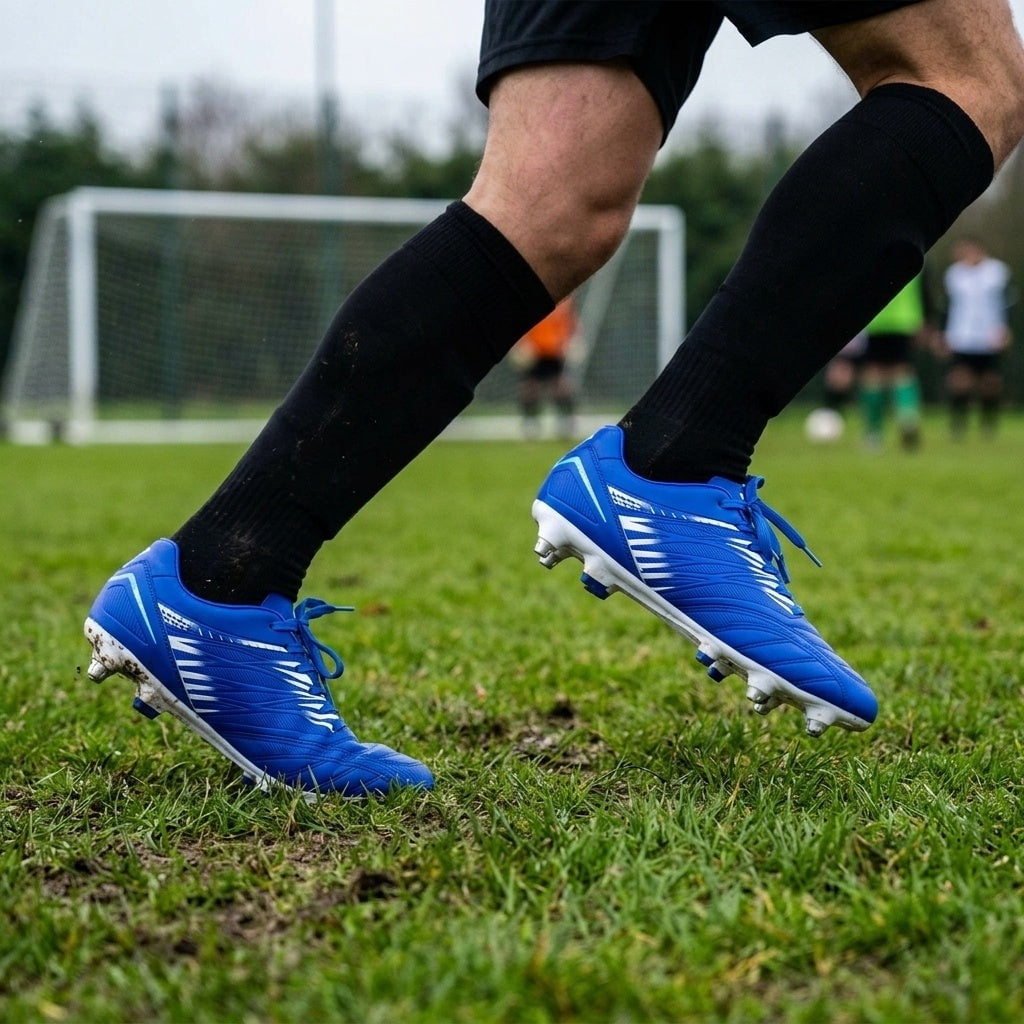 Vizari Men's Valencia SG Soft Ground Soccer Shoes/Cleats for Soft or Wet Playing Surfaces and Fields (Royal Blue, 7)