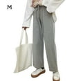 thumbnail image 1 of Pantalones deportivos Mujer Casual Suelto Cintura alta Pierna ancha Pantalón largo, Gris, M Inevent AP001468-01B, 1 of 7