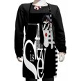 thumbnail image 1 of Saying Kids Apron, Fashionable Mysterious Lady and Style is the Answer to Everything Text, Boys Girls Apron Bib with Adjustable Ties for Cooking Baking Painting, Scarlet Black and White, by Ambesonne, 1 of 2