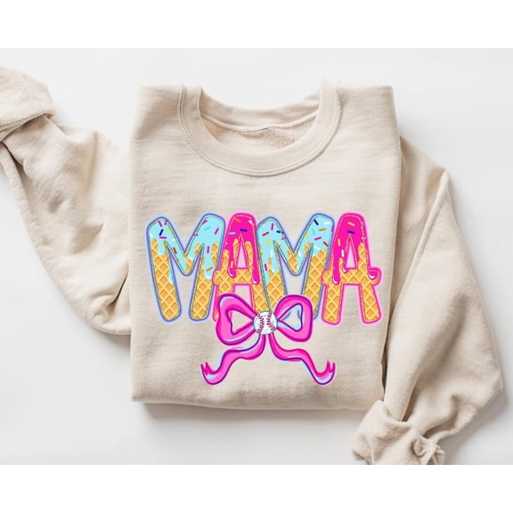 Baseball Mama Drip Shirt, Baseball Mama Shirt, Baseball Mom Dripping Shirt, Baseball Ice Cream Drip Tee, Mother's Day, Game Day Shirt Tshirt All Size S-5XL