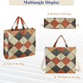 thumbnail image 6 of FORMRS Womens Corduroy Tote Bag Crossbody Shoulder Handbag with Pocket, Checkered Pattern, 6 of 7