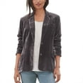 thumbnail image 1 of Veste Décontractée Mode en Velours Doré Uni pour Femmes, 1 of 4