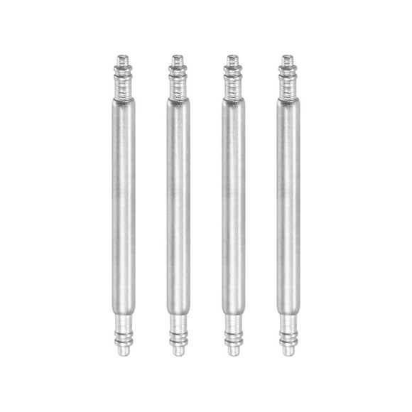 4 piezas de pasadores de resorte de reloj de 22mm y 1.8mm de grosor, pasadores de doble brida de acero inoxidable para reemplazo de correas de reloj.