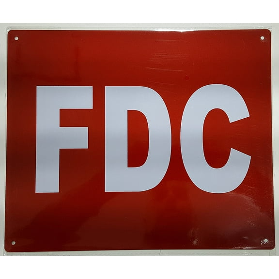FDC SIGN - (Aluminium Reflective , RED 10x12)