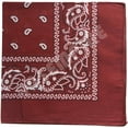thumbnail image 2 of Bandanna Burgundy 12 pack 22" x 22" Face Mask Face Cover Head Wrap Bandana Headband Scarf Protection Ships From Dallas, TX Multi Colors to Choose from, 2 of 5