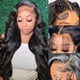 thumbnail image 4 of Pelucas de cabello humano prearrancado, sin pegamento, para mujeres negras, brasileñas, con tupé dividido., 4 of 9