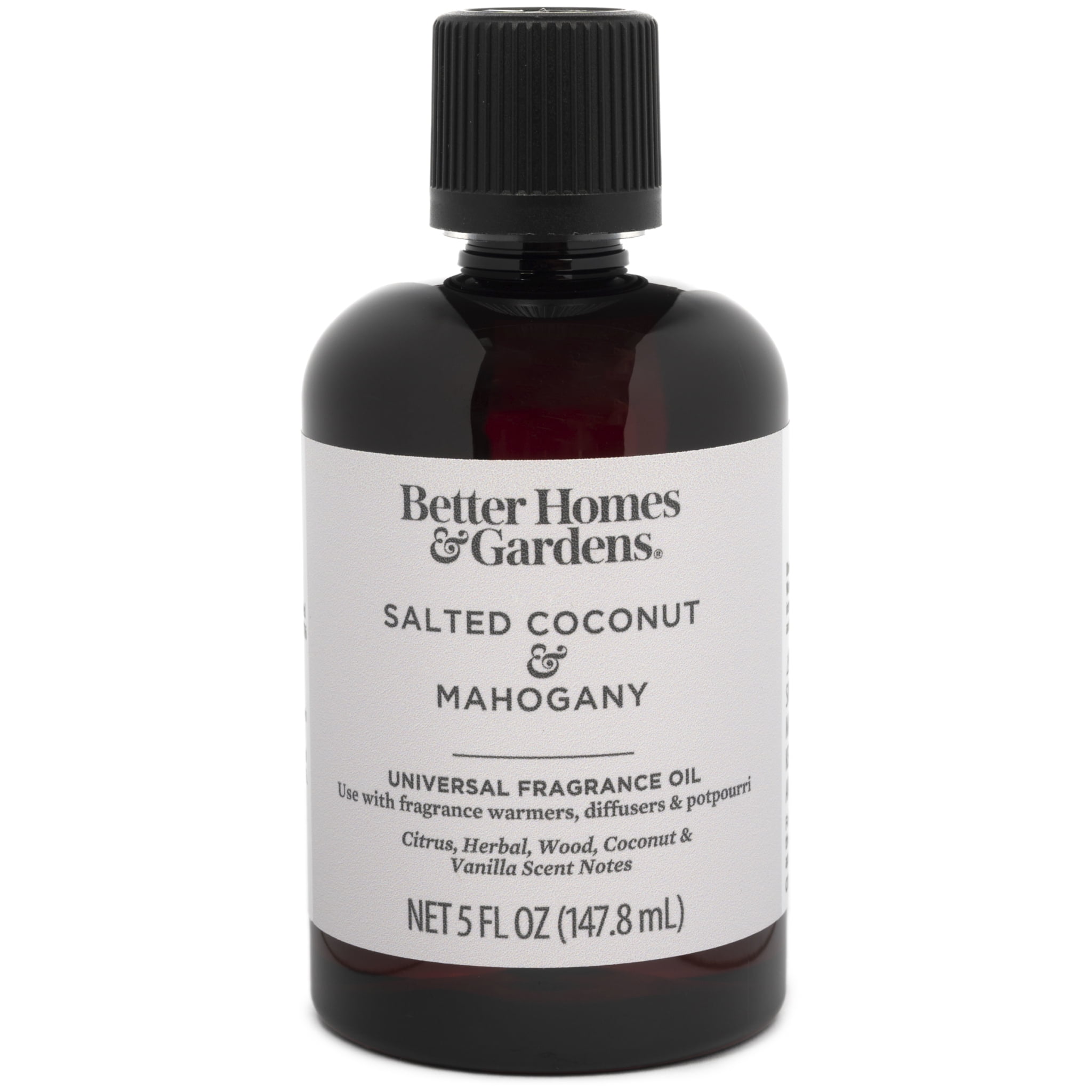 Better Homes & Gardens Universal Fragrance Oil, Salted Coconut & Mahagony Scented, 5 fl oz, for use with Fragrance Oil Diffusers, Fragrance Warmers, Potpourri, and Wicking Fragrance Diffusers