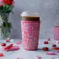 thumbnail image 2 of Sok It JavaSok Iced Coffee & Cold Soda Insulated Neoprene Cup Sleeve (Floral Hearts, Medium: 22 - 28oz), 2 of 2