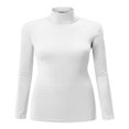 thumbnail image 1 of Women‘s Long Sleeve Rib Turtleneck Top Pullover Sweater L RED, 1 of 6