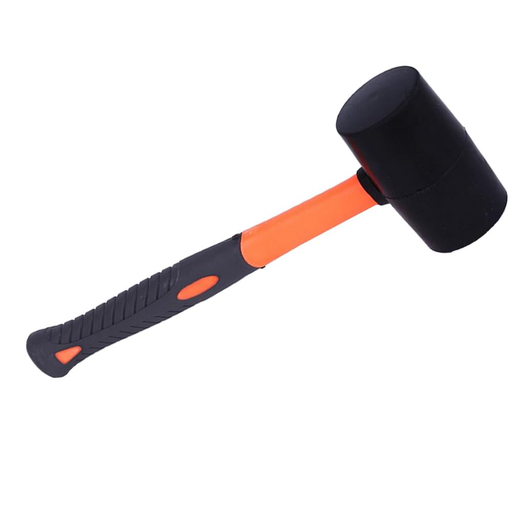 14/24/32oz Rubber Mallet Hammer Fiberglass Grip Handle 