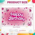 thumbnail image 2 of ANGFENG Happy Birthday Banner -  Pink Glitter Design  ,Large 72x44 Inch, Sparkling Happy Birthday Backdrop for Women Girls Birthday Party Decoration Backdrop Photo Background, 2 of 6