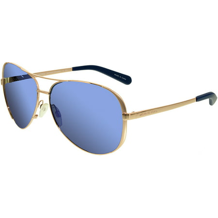 Michael Kors Women's Chelsea MK5004-100322-59 Rose Gold Aviator Sunglasses