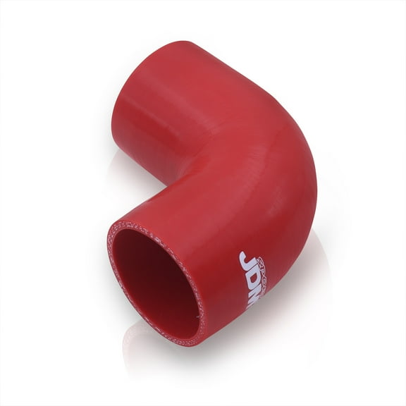 JDM Sport Universal for Forced Induction Cars 2" Inch 90 Degree Elbow Bend Angle Silicone Coupler Hose Tube (Red) - Turbo Intercooler Pipe Piping Intake Upgrade