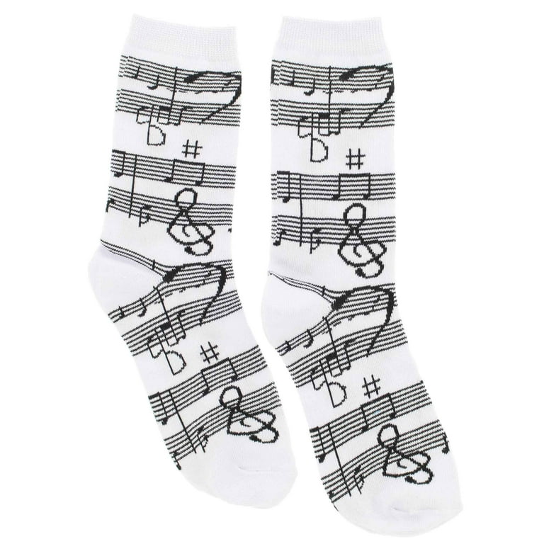 Piano Crew Socks - White Piano Crew Socks - White