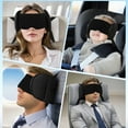 thumbnail image 4 of Travel Pillows for Airplanes, Airplane Pillow for Long Flight, Airplane Head Strap with Eye Mask for Sleep, Travel Neck Pillow for Car Road Trip, 360° Support Headrest, Stop Bobblehead, Black, 4 of 8