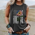 thumbnail image 3 of AnuirheiH American Flag Tank Tops for Women 4th of July Outfits Sleeveless Patriotic Shirts Summer Women American Flag Tank Tops USA Flag Stars Stripes Printed Sleeveless T-Shirt Tee Tops, 3 of 5