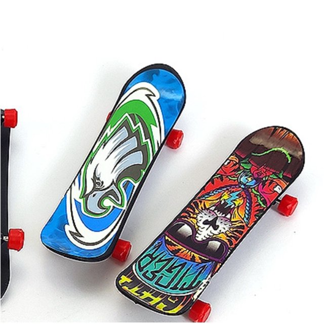 Mini patineta de dedo creativa de plástico para niños YUE/LED Deng Xun unisex