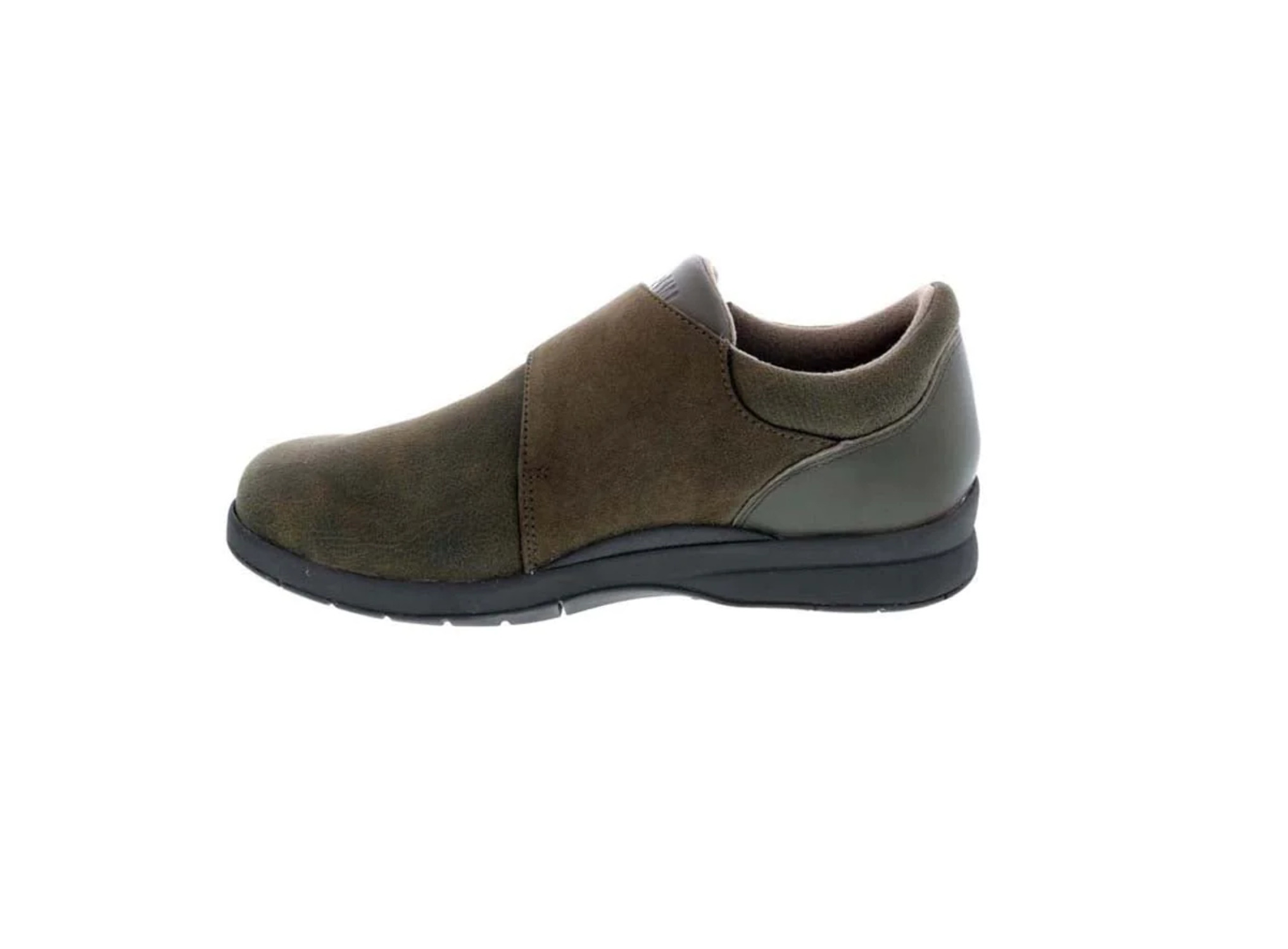 DREW MOONWALK WOMEN CASUAL SHOE IN OLIVE STRETCH LEATHER - image 2 of 4