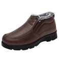 thumbnail image 2 of AUDeals Mens Waterproof Winter Boots Warm Fur Lined Slip On Snow Boots Thick Sole Casual Walking Shoes (Coffee, 8.5), 2 of 9