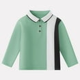 thumbnail image 2 of Favoffer Kids Boys Polo Shirts Stripe Plain Long Sleeve Pique Golf Sweatshirt, Toddler Casual Sports Top for Daily/Play/School 3-15Y, 2 of 5