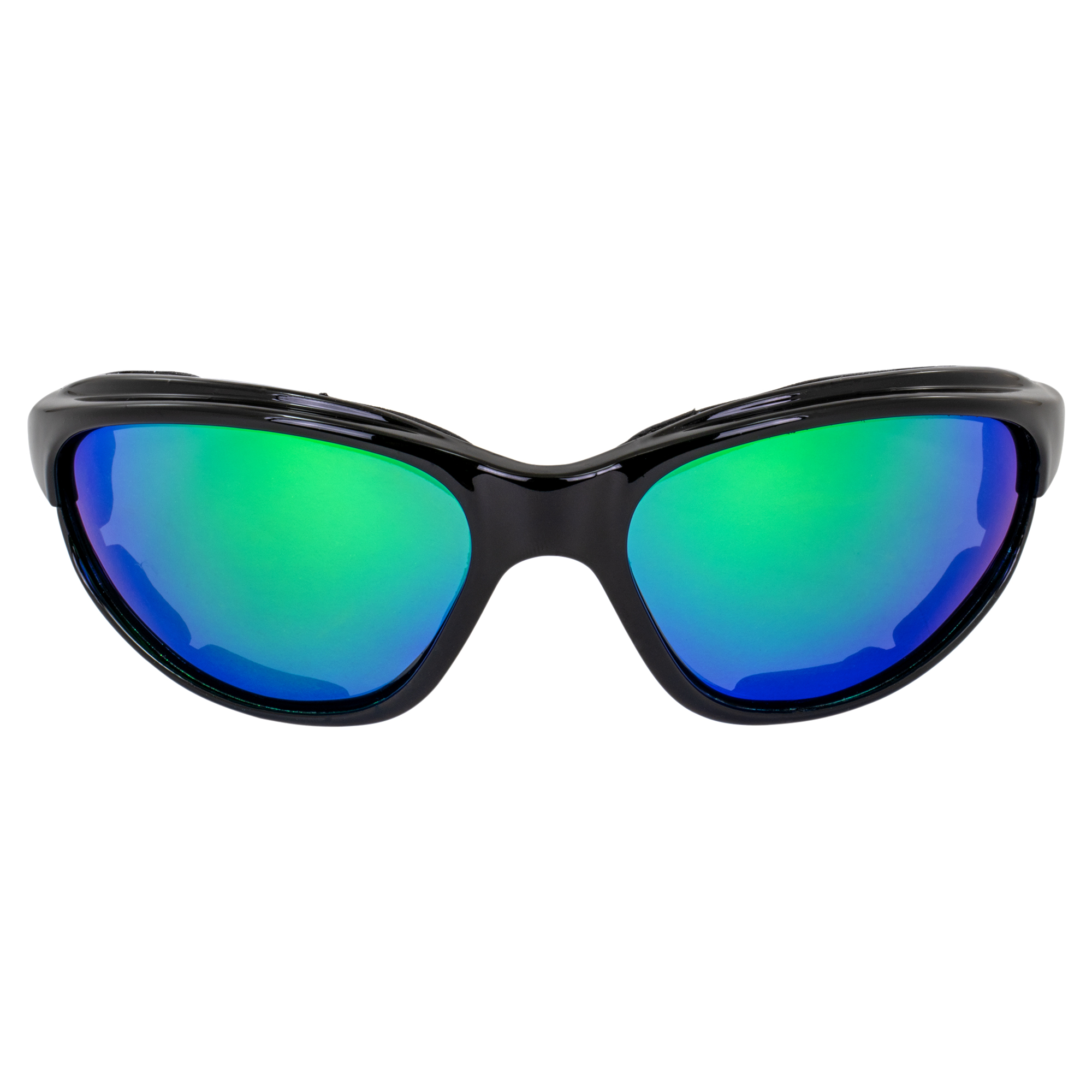 Birdz Eyewear Sail Padded Jetski Sunglasses Goggles Polarized Sports Watersports Boating Fishing for Men or Women 2 Pairs Black Frame w/Red & Green Mirror Lenses - image 5 of 7