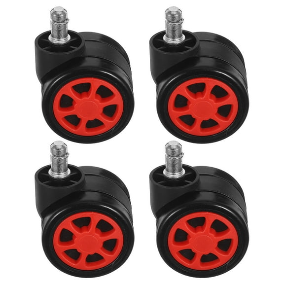 Homoyoyo Gaming Chair Caster Wheels Multi PP Iron Set of 4 Quiet Operation