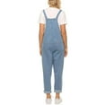 thumbnail image 4 of Jinhomg Womens Plus Size Jumpsuit Loose Fit Comfy Denim Bib Overalls Casual Solid Spaghetti Strap Romper with Pockets Daily Wear Light Blue XXXXXL, 4 of 6