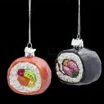 Kurt Adler Noble Gems Glass Sushi Ornament 2Pc Set