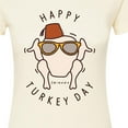 thumbnail image 3 of Friends - Happy Turkey Day - Juniors Fitted Graphic T-Shirt, 3 of 5