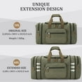 thumbnail image 3 of Gonex 60L Canvas Duffel Bags 26" Expandable Travel Overnight Weekender Bag for Men Women, 3 of 8