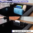 KINCMAX Stainless Steel Sink Organizer & Dish Rag Holder Sink