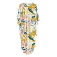thumbnail image 7 of XYZCANDO Women Kaftan Dresses Plus Size V-Neck Batwing Sleeves Beach Cover Up Caftan Dress Swimsuit Coverup for Women Art Floral Bathing Suit Coverups Swim Cover Up Beach Wear, 7 of 7